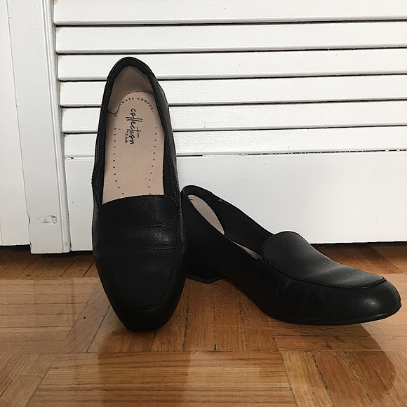 Clarks Shoes - Clarks Leather black flat
